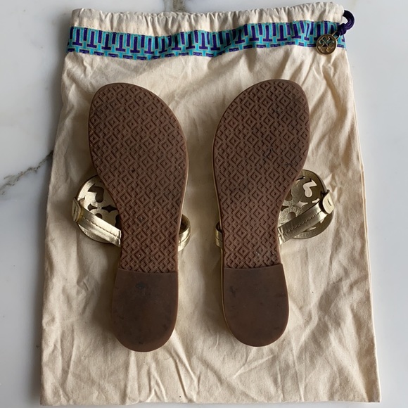 Tory Burch gold sandals - Picture 2 of 3